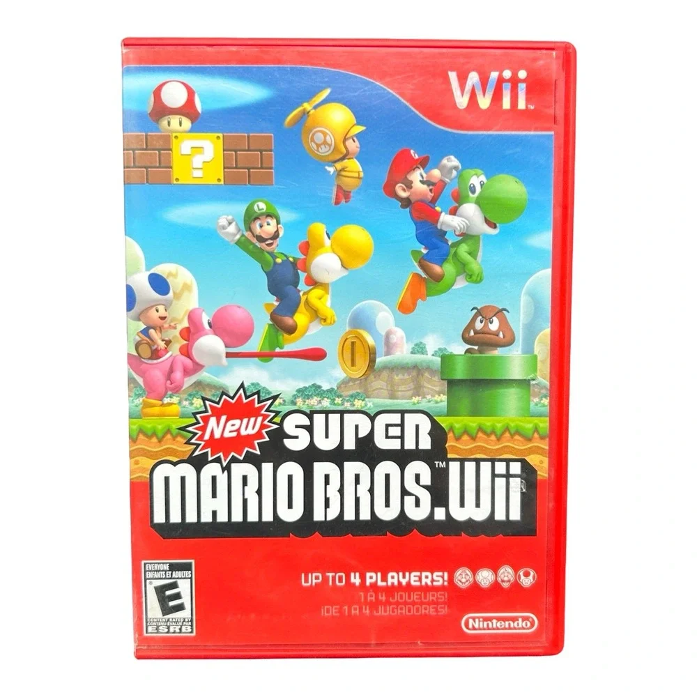 New Super Mario Bros Wii Nintendo 2009 Red Case CIB RVL-P-SMNE-USA